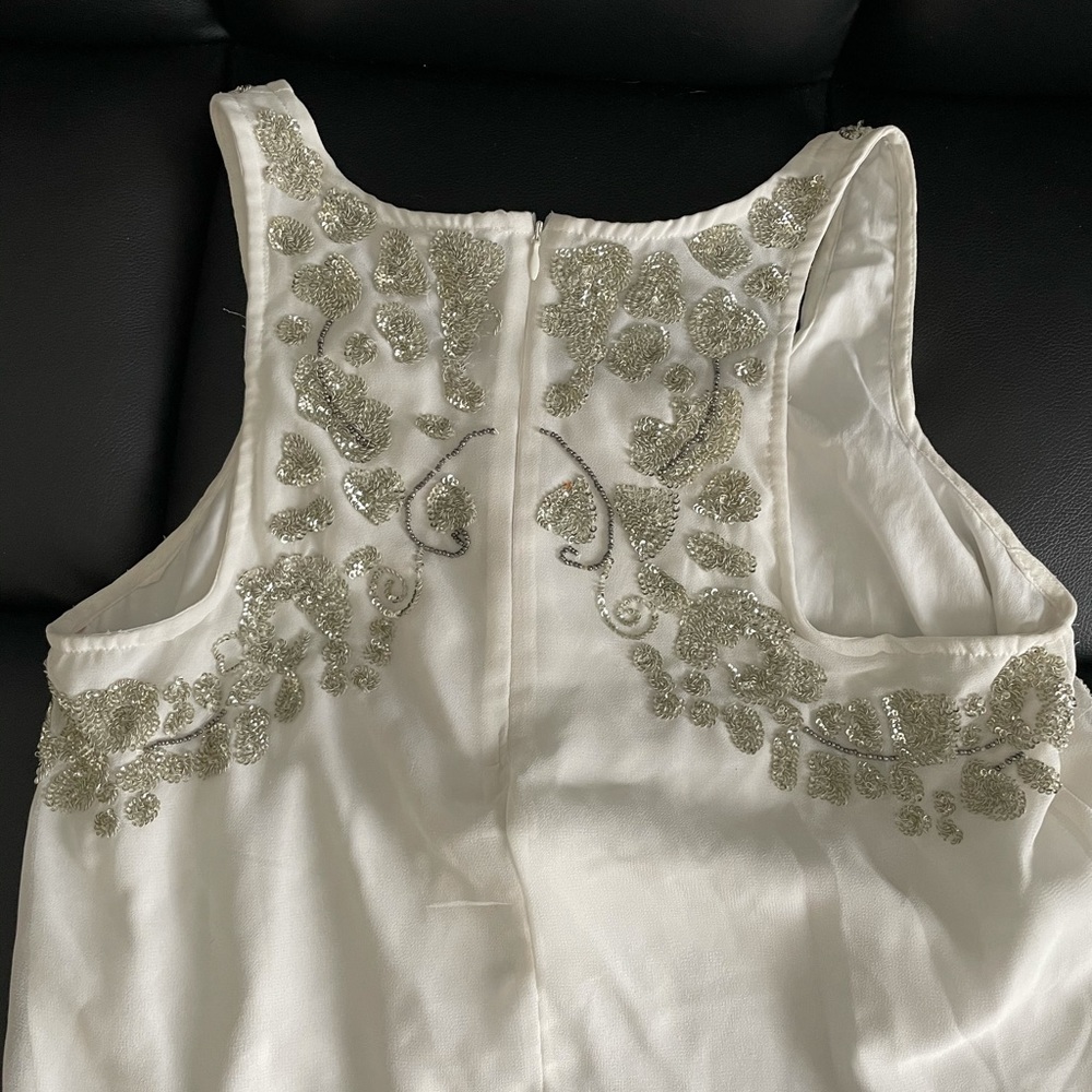 Forever 21 White Silver Beaded Tank - Picture 4 of 4